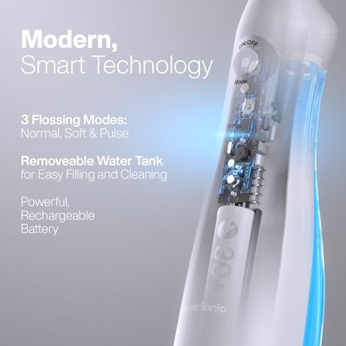 Portable rechargeable flosser with five tips — photo 4