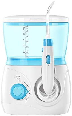 Childrens countertop water flosser in blue