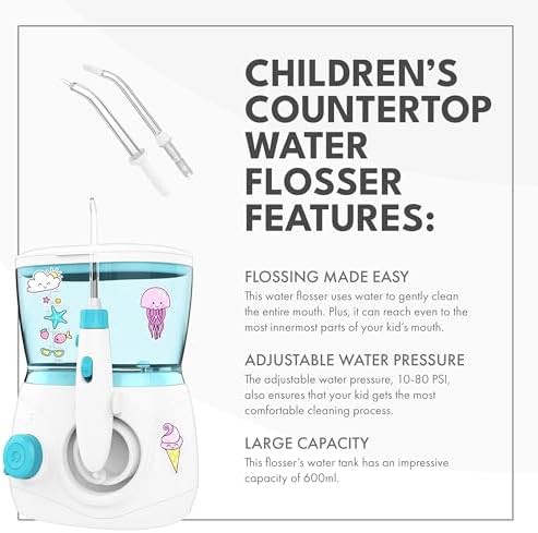 Childrens countertop water flosser in blue — photo 3