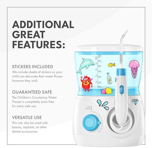 Childrens countertop water flosser in blue — photo 4