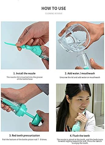 Green manual air pressure water flosser — photo 5