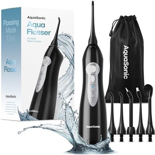 Cordless rechargeable water flosser for braces
