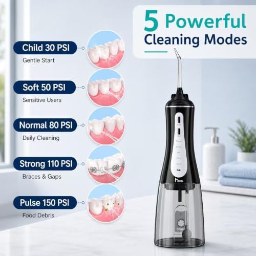 Travel water teeth cleaner with six tips — photo 4
