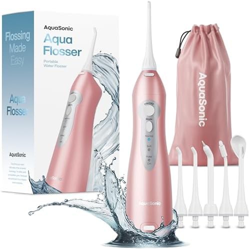 Cordless aqua flosser for dental cleaning
