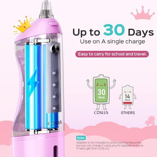 Pink and purple kids water flosser — photo 4