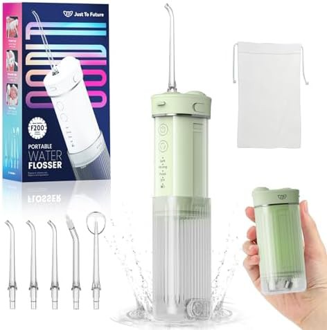 Mini portable travel flosser in white