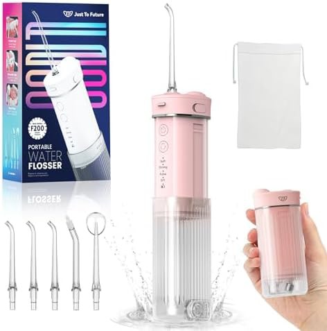 Compact mini travel flosser in blue