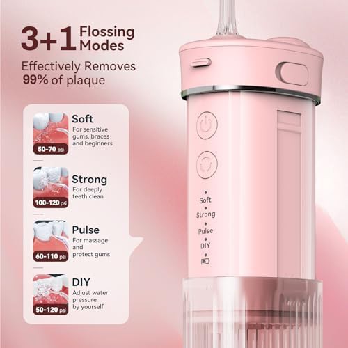 Compact mini travel flosser in blue — photo 3
