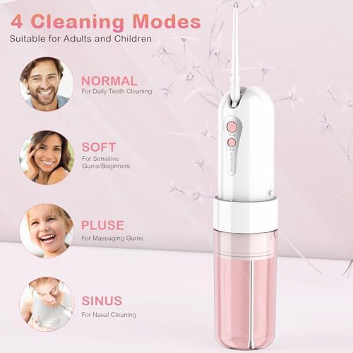 Pink portable water flosser with travel case — photo 4