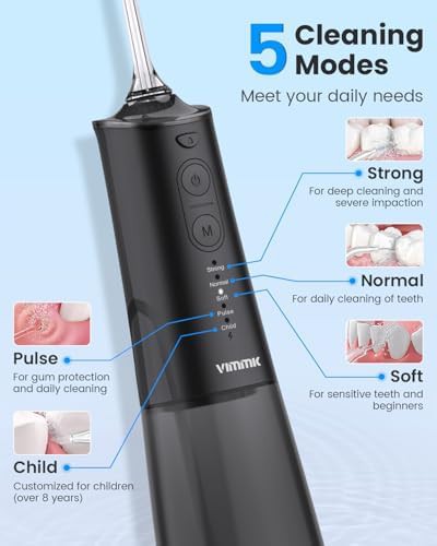 Black cordless flosser with nine tips — photo 4
