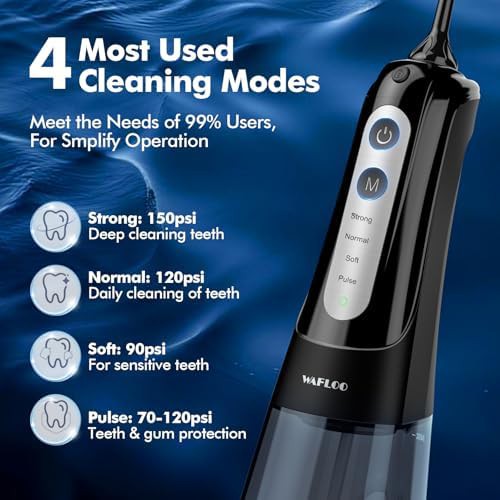 Black cordless flosser with large tank — photo 3
