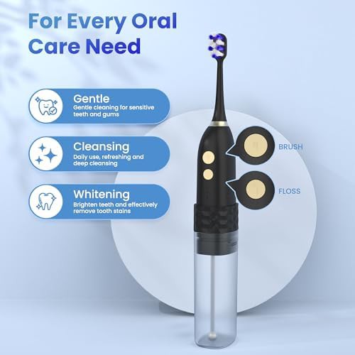 Carbon black cordless toothbrush and flosser combo — photo 3