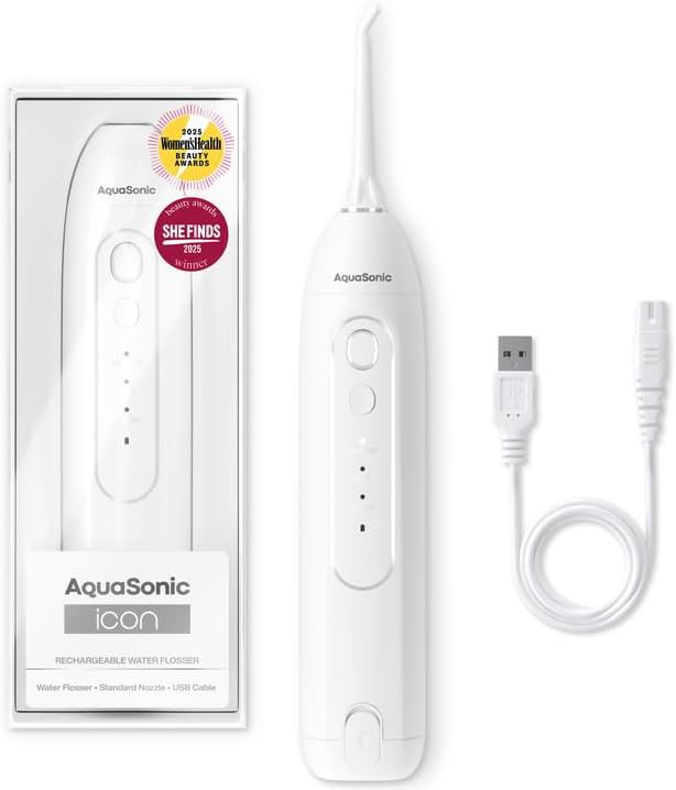 Pearl white icon cordless oral irrigator