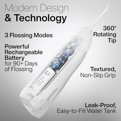 Pearl white icon cordless oral irrigator — photo 3