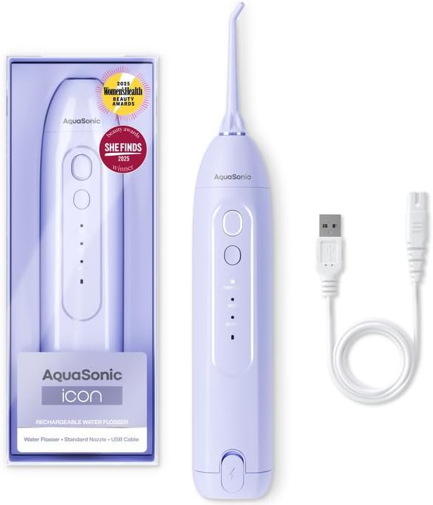 Lilac purple icon cordless oral irrigator