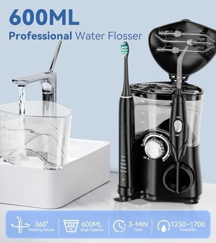 Large reservoir toothbrush and water flosser combo — photo 5