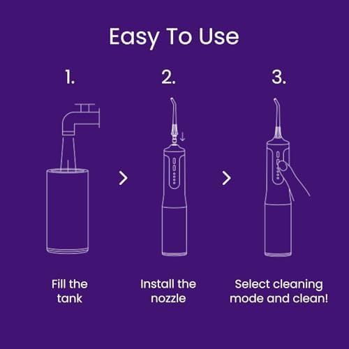 Cordless oral flosser with three modes — photo 5