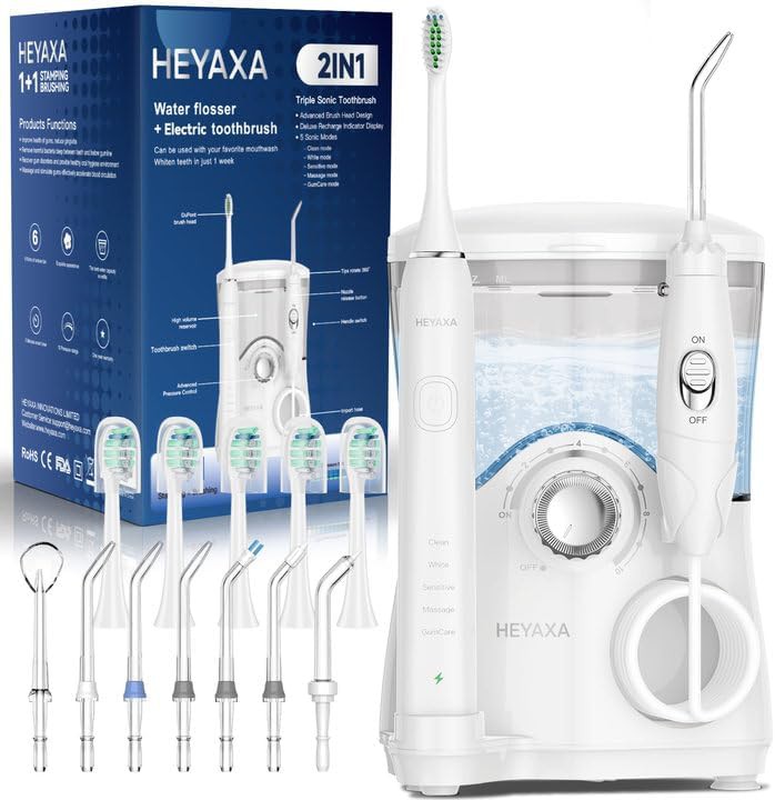 Stationary ultrasonic toothbrush and flosser station