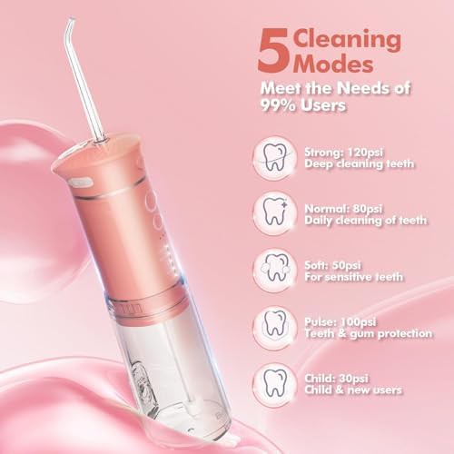 Compact telescopic travel flosser with six nozzles — photo 3