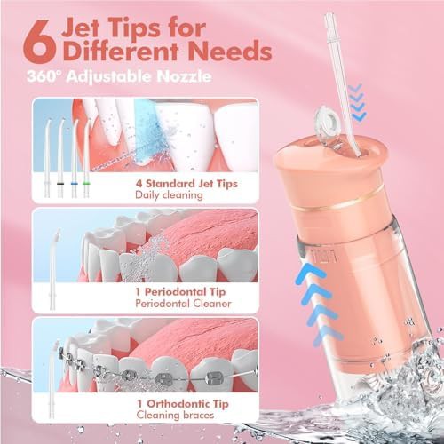 Compact telescopic travel flosser with six nozzles — photo 5