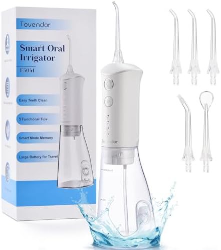 Rechargeable dental oral irrigator with five tips