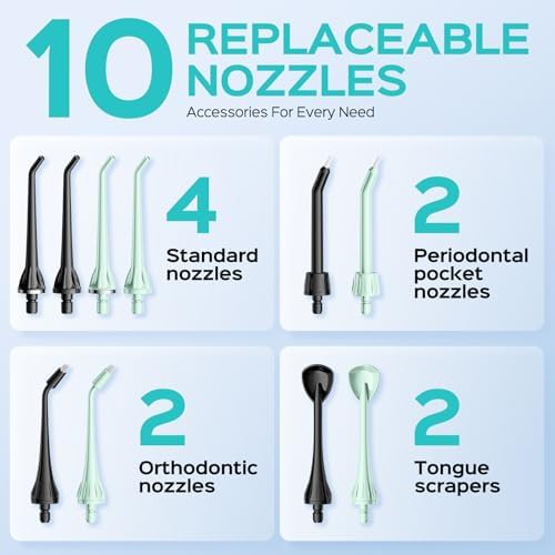 Black and green family dental flosser set — photo 5