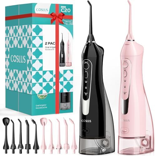 Black and pink double flosser set