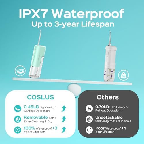 Compact green travel water flosser — photo 3