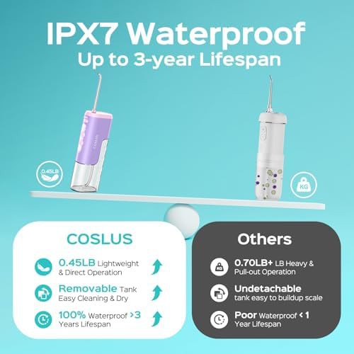 Compact purple travel water flosser — photo 3