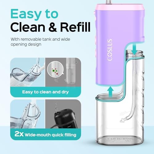Compact purple travel water flosser — photo 5