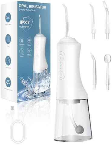 White three hundred ml water flosser