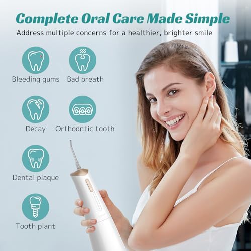 White cordless flosser for home and travel — photo 5