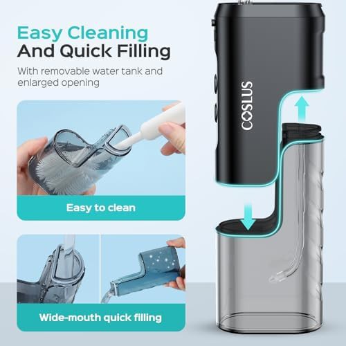 Black and white mini travel water flosser — photo 3