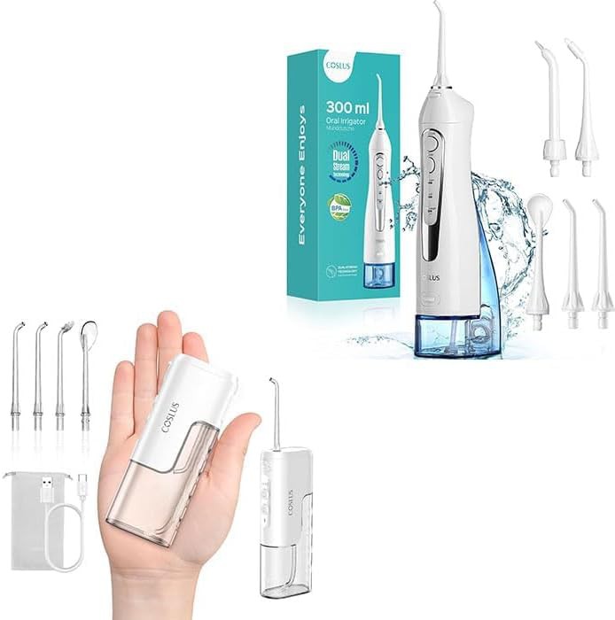 Rechargeable portable flosser with 300ml tank