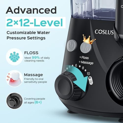 Black advanced flosser with twelve levels — photo 4