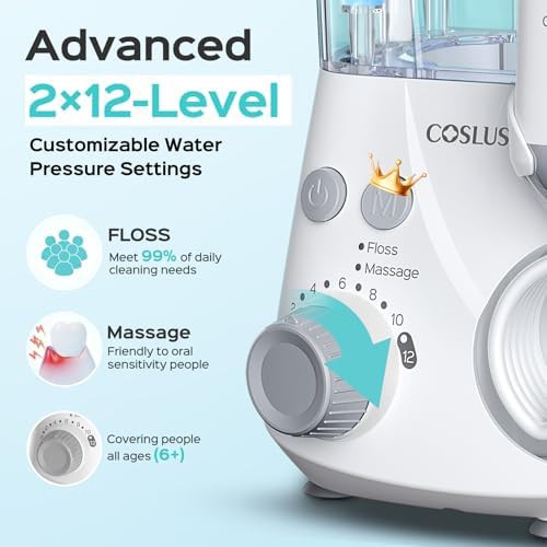 White advanced flosser with twelve levels — photo 4