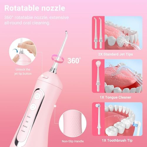 Pink rechargeable four mode flosser — photo 4