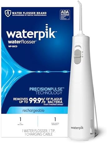 White cordless 1100 rechargeable flosser