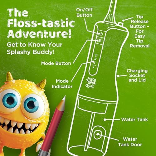 White cordless water flosser for kids — photo 5