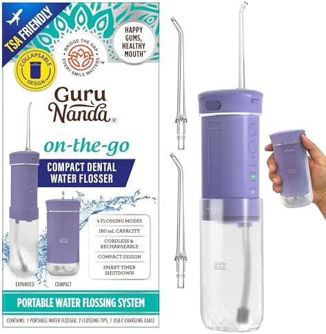 Rechargeable adult flosser for sensitive gums