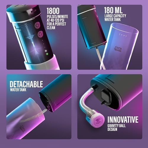 Portable cordless travel flosser with four modes — photo 3