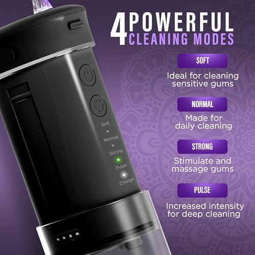 Portable cordless travel flosser with four modes — photo 4