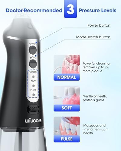 Black waterproof flosser with four modes — photo 5