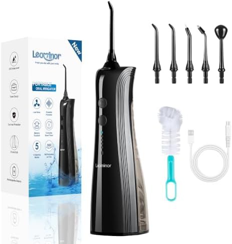 Black cordless five mode oral irrigator
