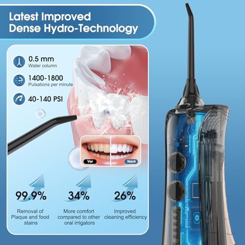 Black cordless five mode oral irrigator — photo 3