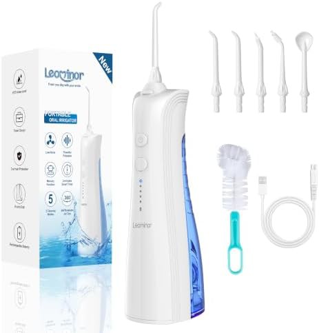 White portable rechargeable dental flosser