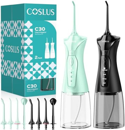 Black and green double flosser set