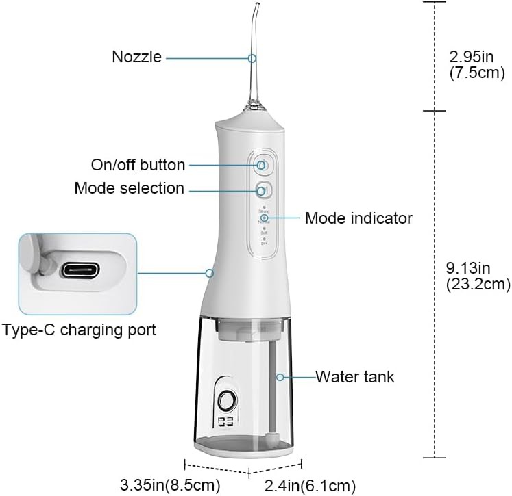 White Portable Cordless Oral Irrigator — photo 4