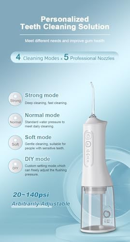 White Portable Cordless Oral Irrigator — photo 5