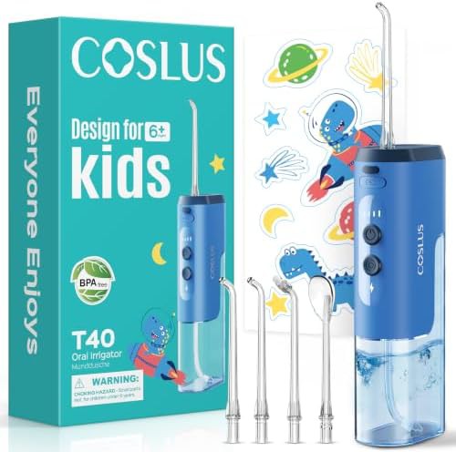 Blue mini water flosser for kids